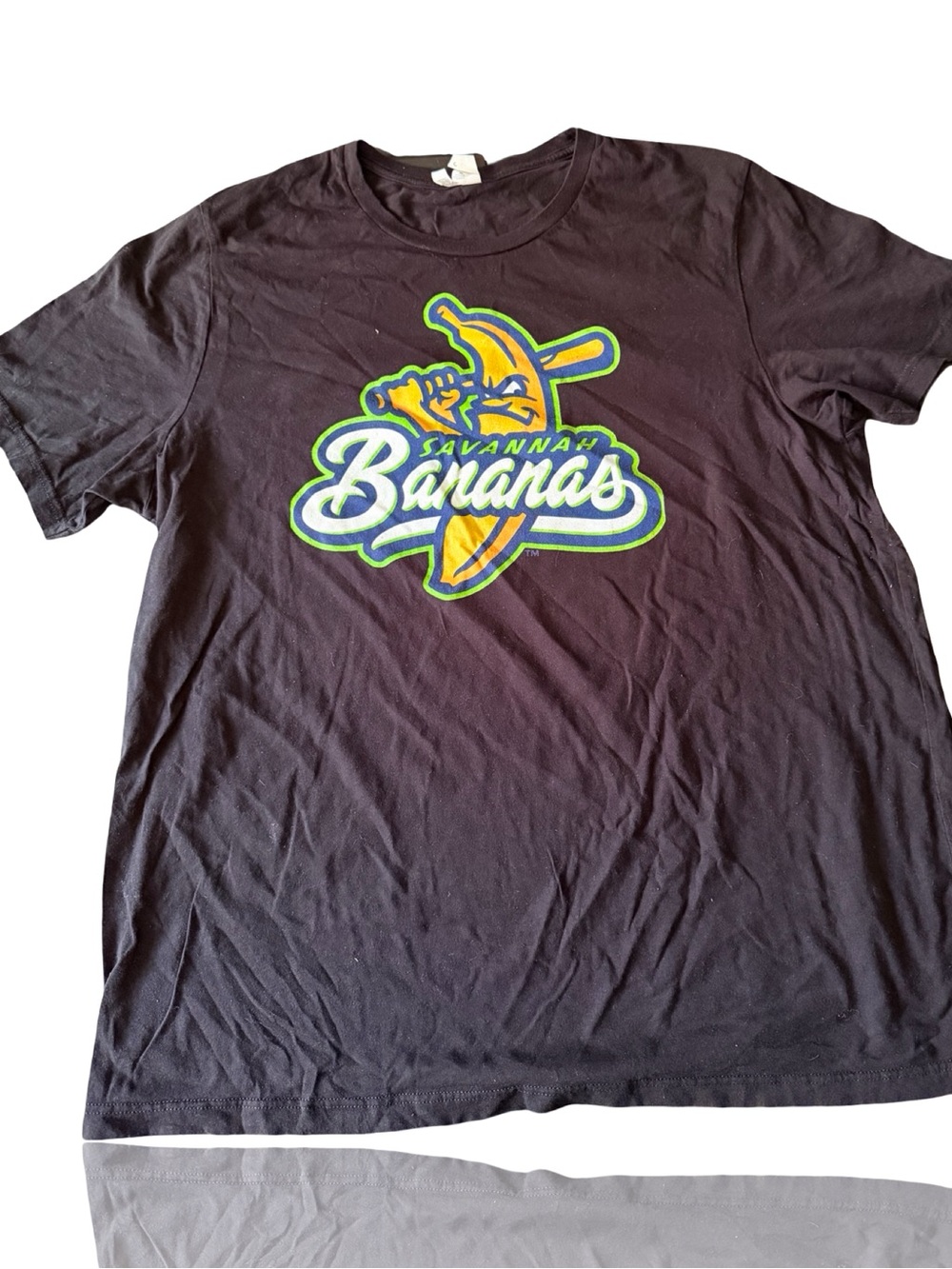 Savannah Bananas Banana Ball Baseball Logo Graphic T-Shirt Navy Blue